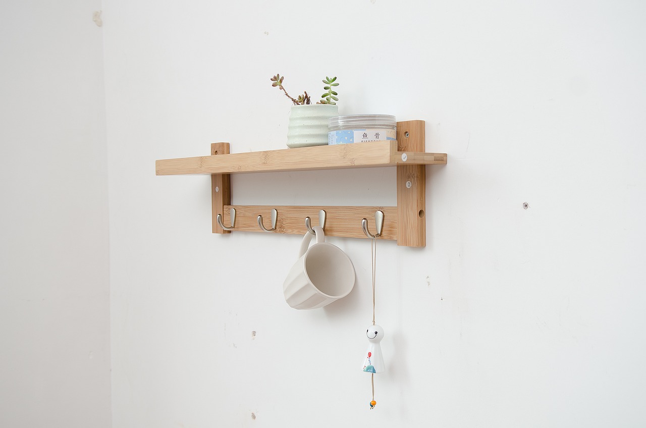 Handcrafted Wooden Coat Rack (image credits: pixabay)